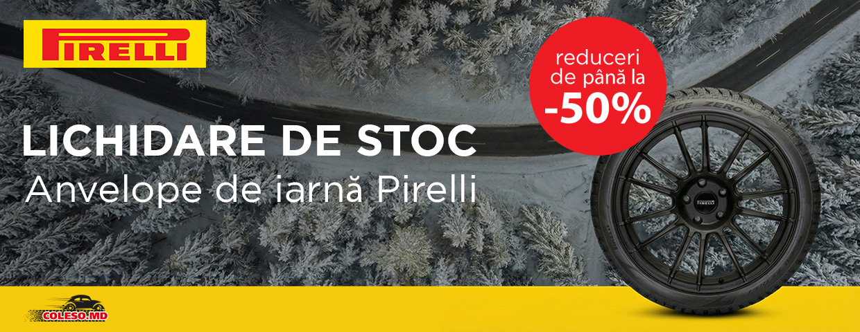 Anvelope de iarnă premium Pirelli cu reducere de până la 50% și rate oneste